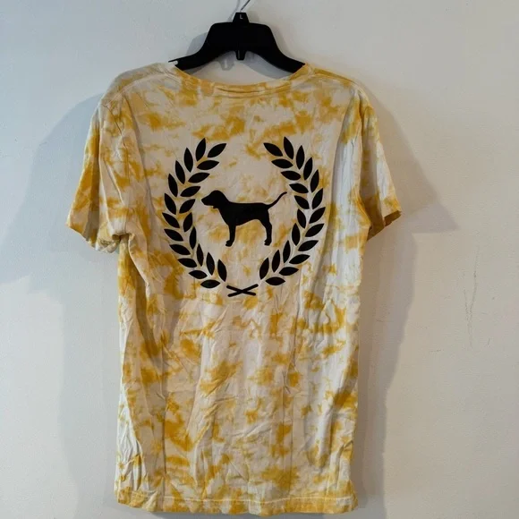VS PINK women’s yellow tie-dye tee shirt Sz XS - Picture 5 of 6